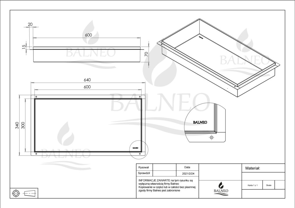 WALL-BOX No Rim White – Półka wnękowa bezramkowa biała 60x30x7 cm