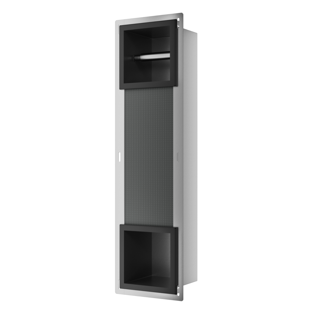 WALL-BOX PAPER 2 Black – Magazynek z podajnikiem papieru czarny