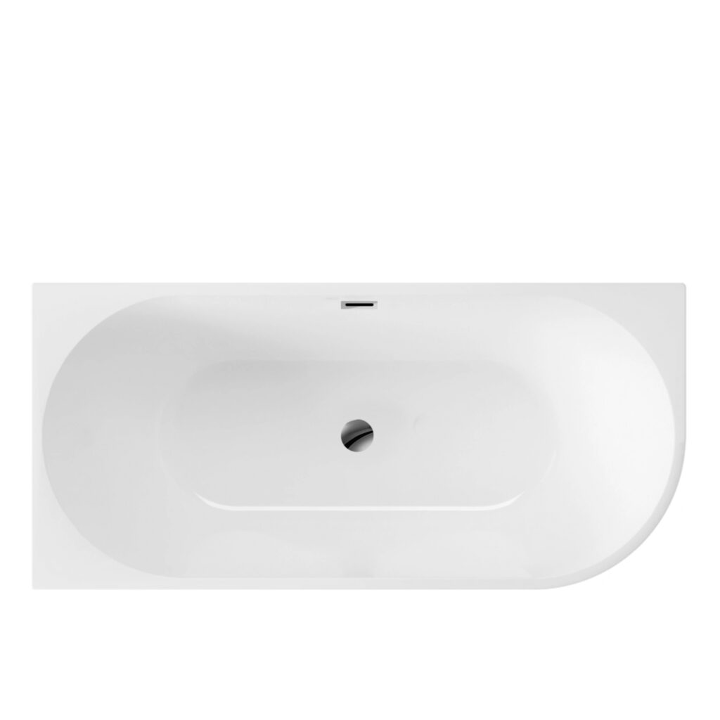 Wanna wolnostojąca narożna lewa AVOLA WHITE – 160 x 80 cm