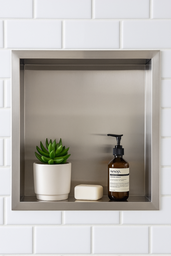 WALL-BOX ONE – Półka wnękowa INOX 30x30x10 cm