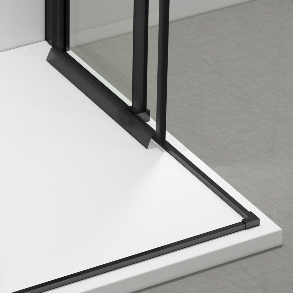 Kabina prysznicowa rozsuwana Rio – BLACK 100×100 cm