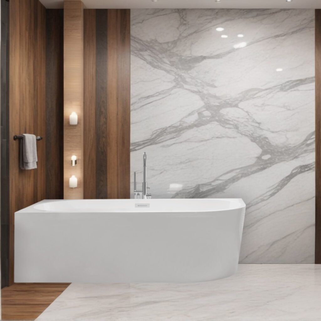 Wanna wolnostojąca narożna lewa AVOLA WHITE – 160 x 80 cm