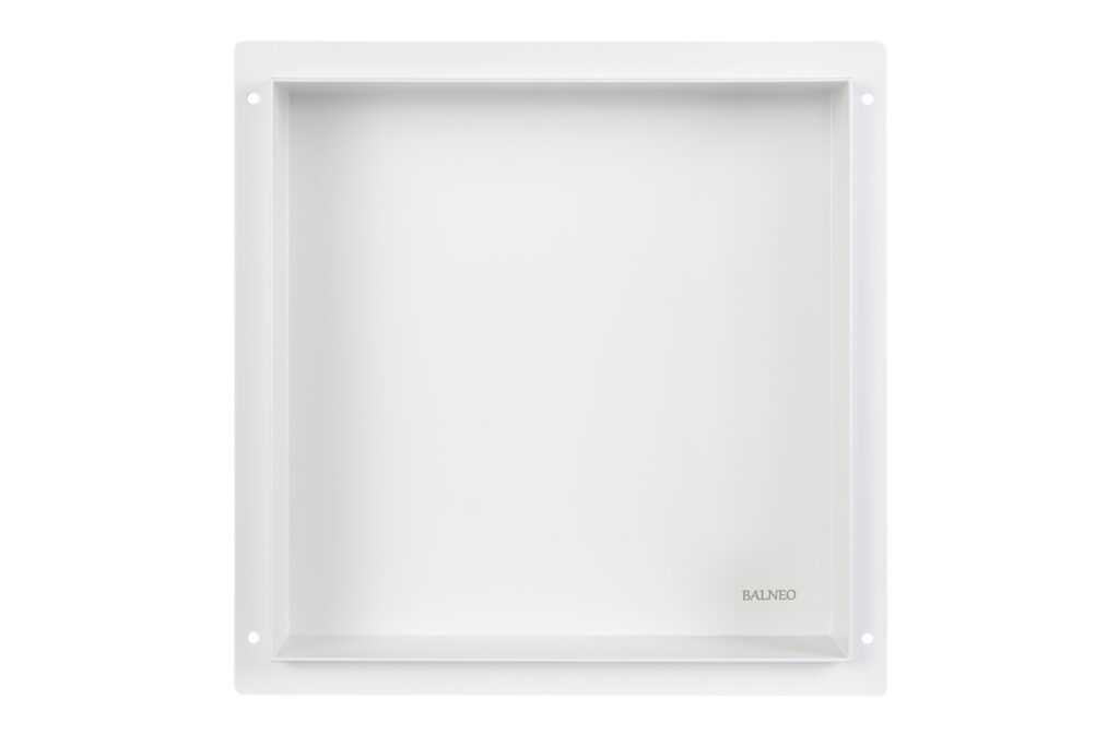 WALL-BOX No Rim White – Półka wnękowa bezramkowa biała 30x30x7 cm