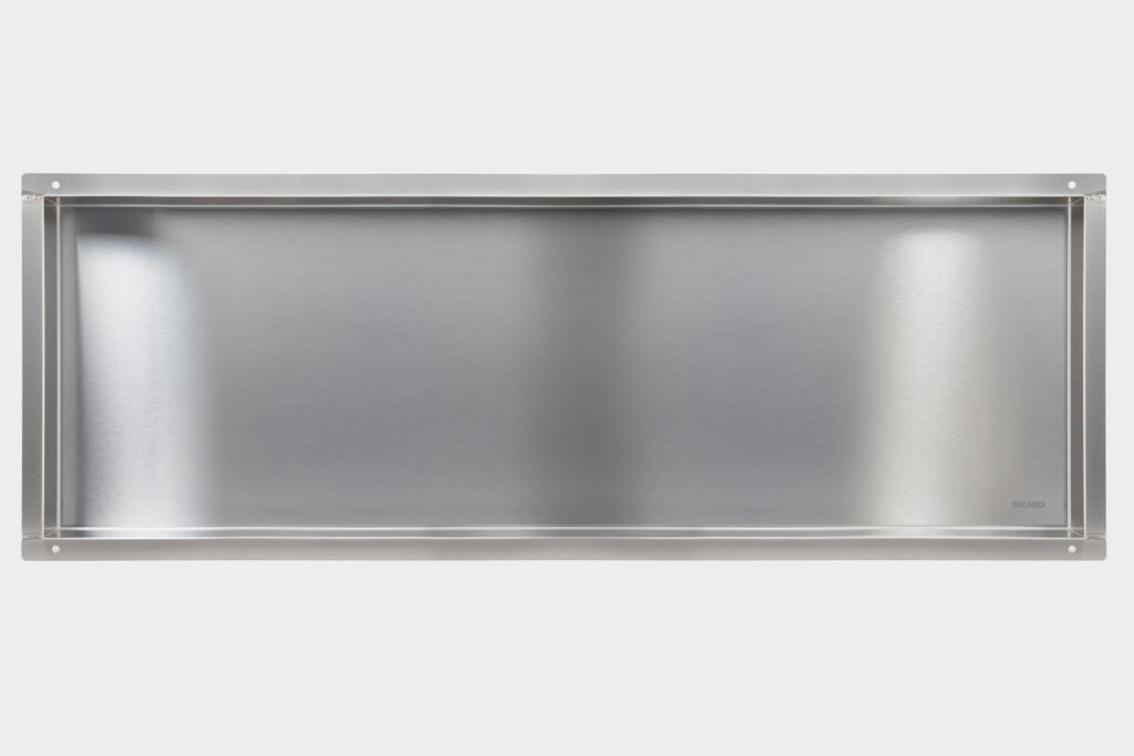 WALL-BOX NO RIM – Półka wnękowa bezramkowa INOX 90x30x10 cm