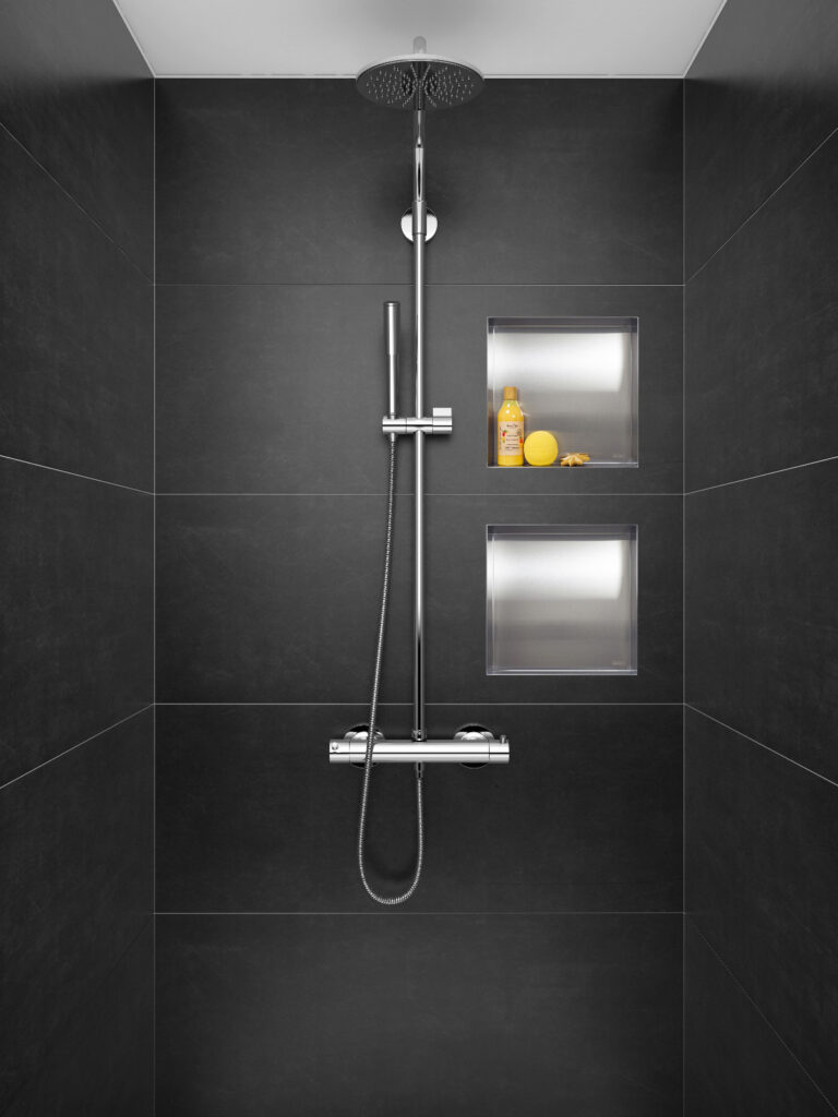 WALL-BOX NO RIM – Półka wnękowa bezramkowa INOX 30x30x10 cm