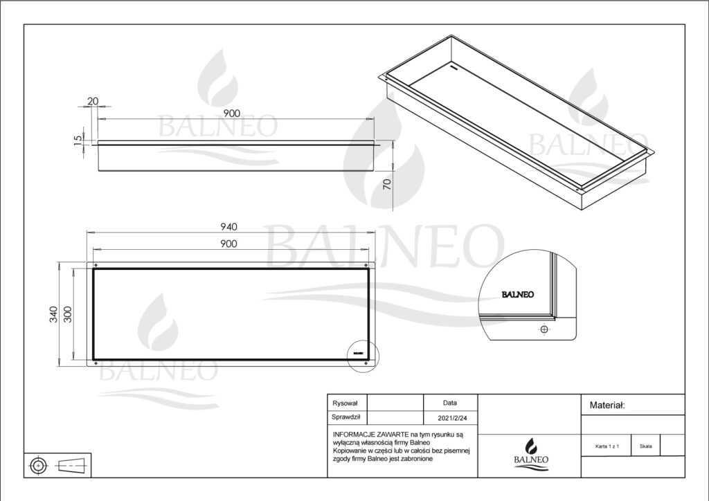 WALL-BOX No Rim White – Półka wnękowa bezramkowa biała 90x30x7 cm