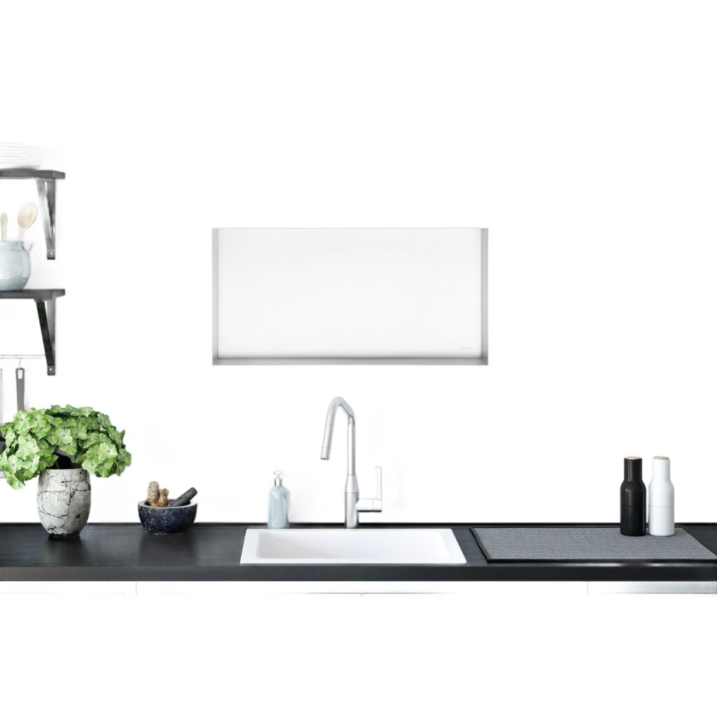 WALL-BOX No Rim White – Półka wnękowa bezramkowa biała 60x30x10 cm