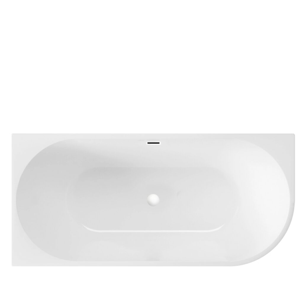 Wanna wolnostojąca narożna lewa AVOLA z pokrywką WHITE – 170 x 80 cm