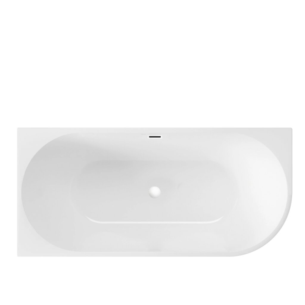 Wanna wolnostojąca narożna lewa AVOLA z pokrywką WHITE – 160 x 80 cm