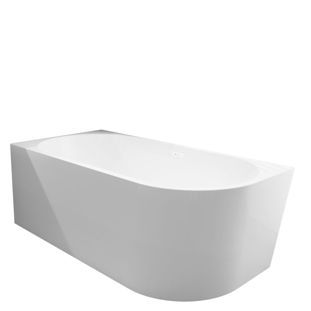 Wanna wolnostojąca narożna lewa AVOLA z pokrywką WHITE – 170 x 80 cm