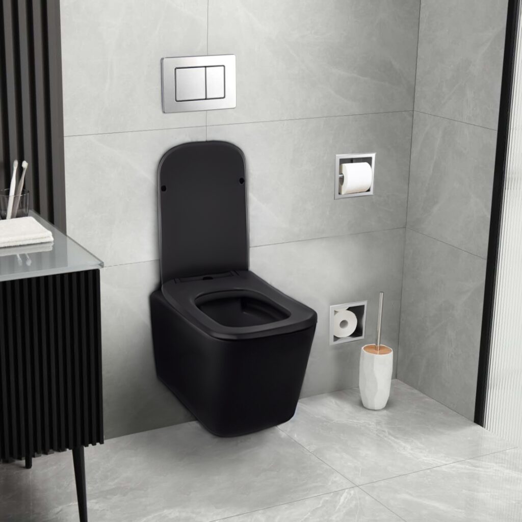 Deska wolnoopadająca czarna do miski WC – LUGA