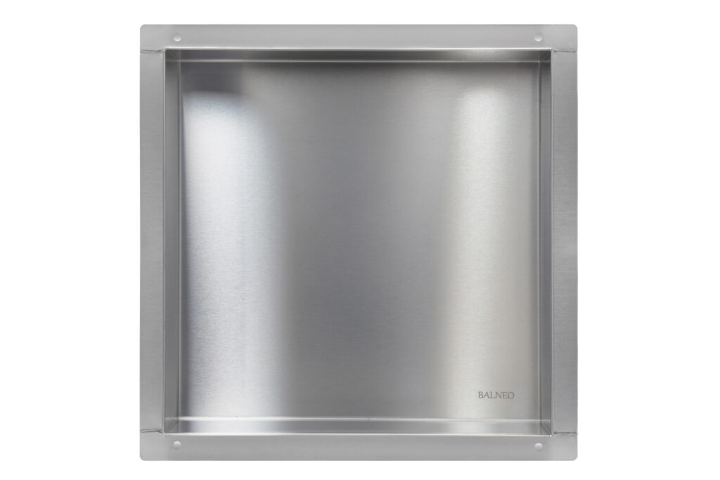 WALL-BOX NO RIM – Półka wnękowa bezramkowa INOX 30x30x7 cm