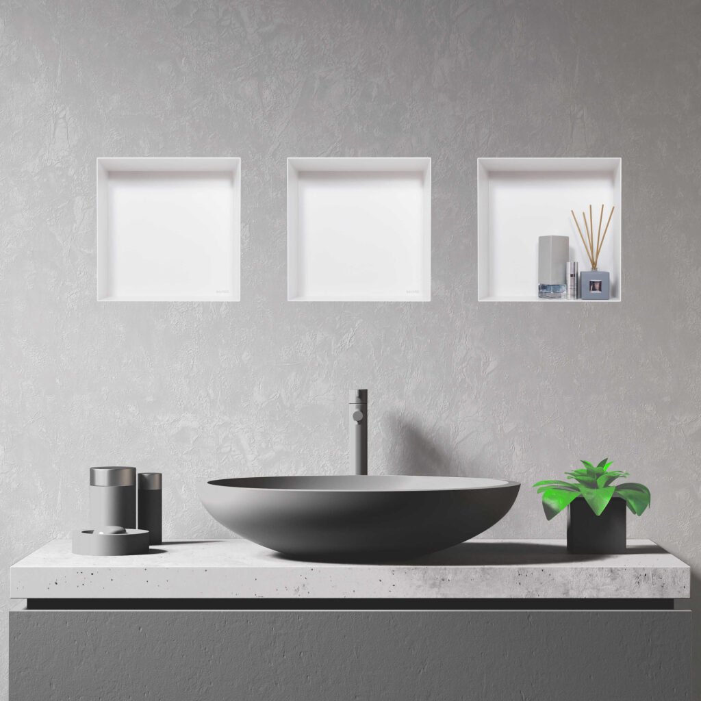 WALL-BOX No Rim White – Półka wnękowa bezramkowa biała 30x30x10 cm