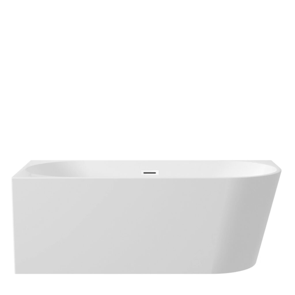 Wanna wolnostojąca narożna lewa AVOLA z pokrywką WHITE – 160 x 80 cm