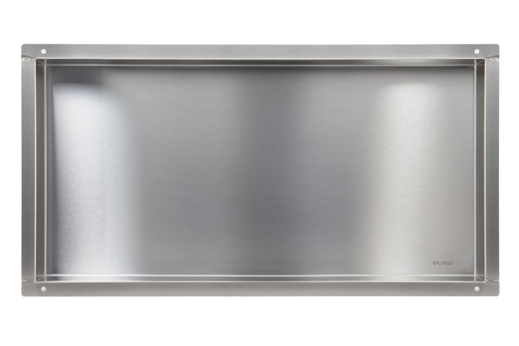 WALL-BOX NO RIM – Półka wnękowa bezramkowa INOX 60x30x10 cm