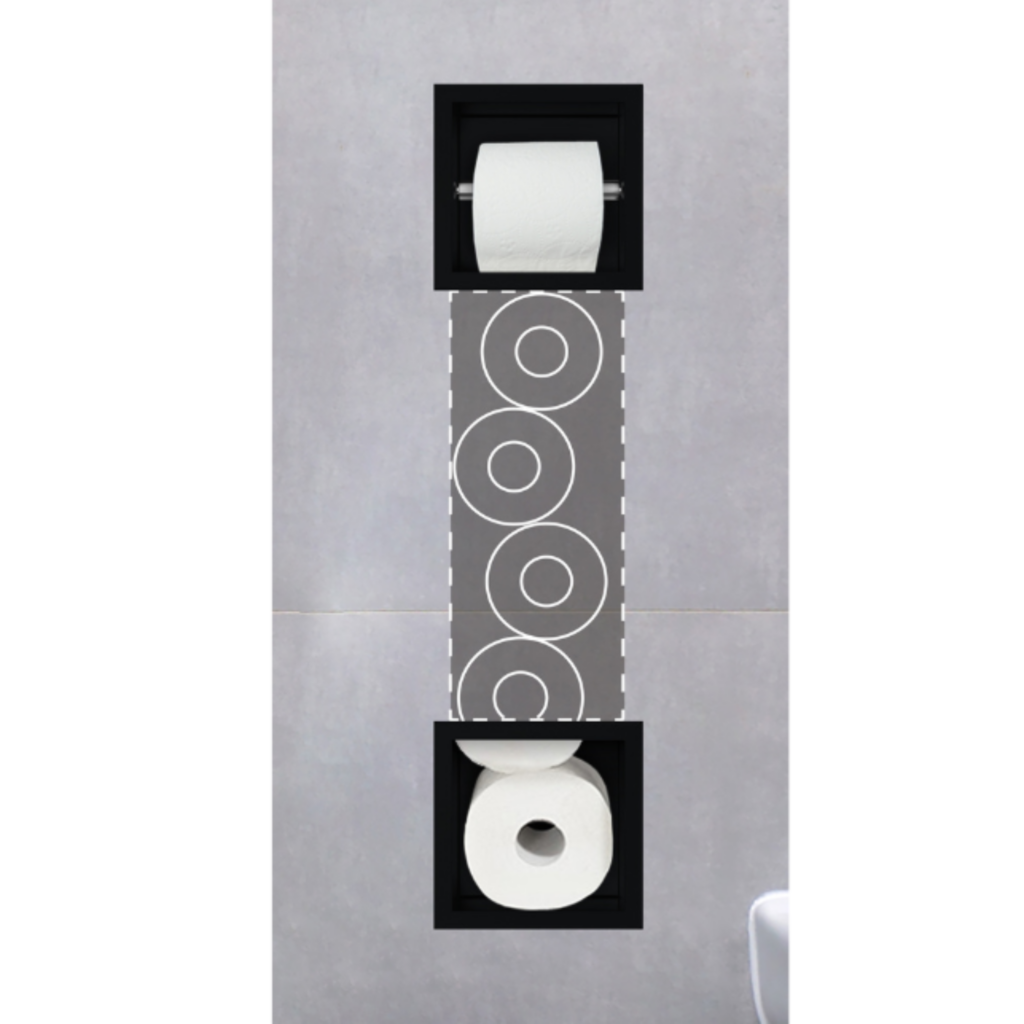 WALL-BOX PAPER 2 Black – Magazynek z podajnikiem papieru czarny