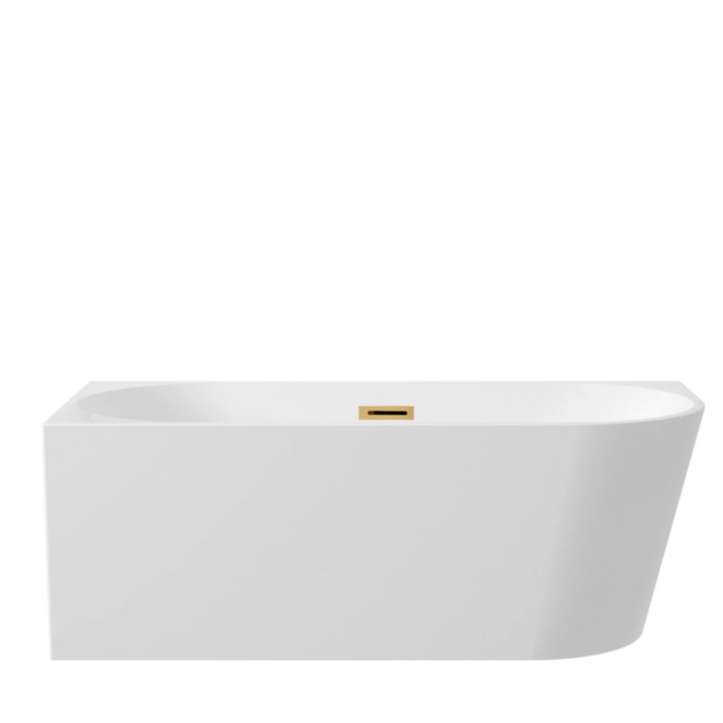 Wanna wolnostojąca narożna lewa AVOLA z pokrywką GOLD – 160 x 80 cm