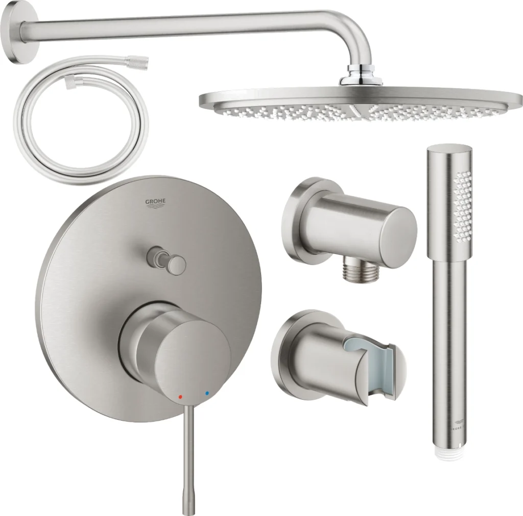 Grohe Essence zestaw prysznicowy podtynkowy PGC-13.1 stal nierdzewna