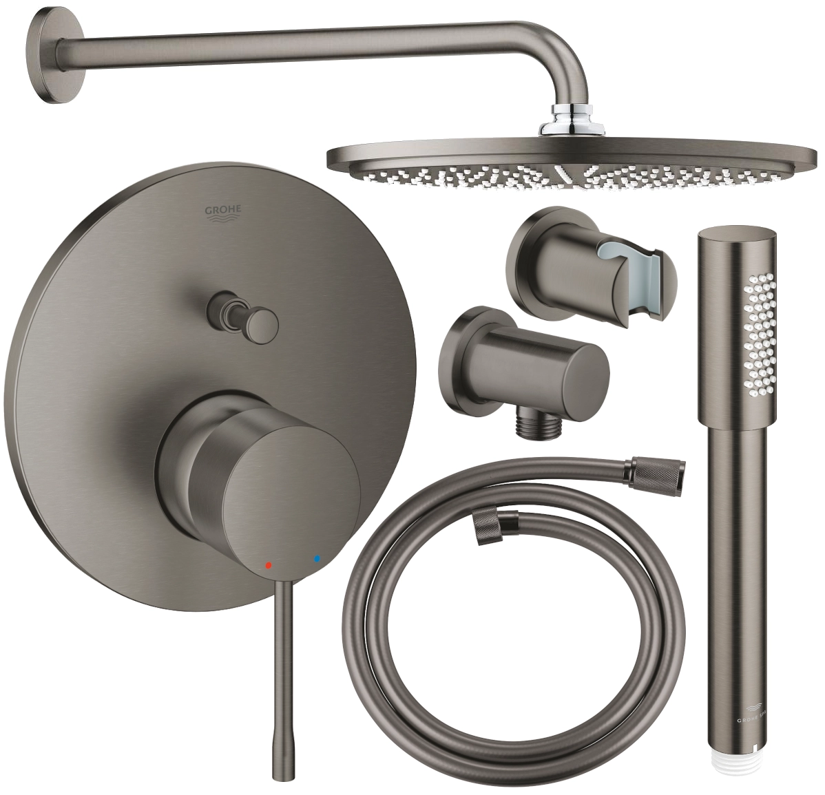 Grohe Essence zestaw prysznicowy podtynkowy PGC-14.1 brushed hard graphite