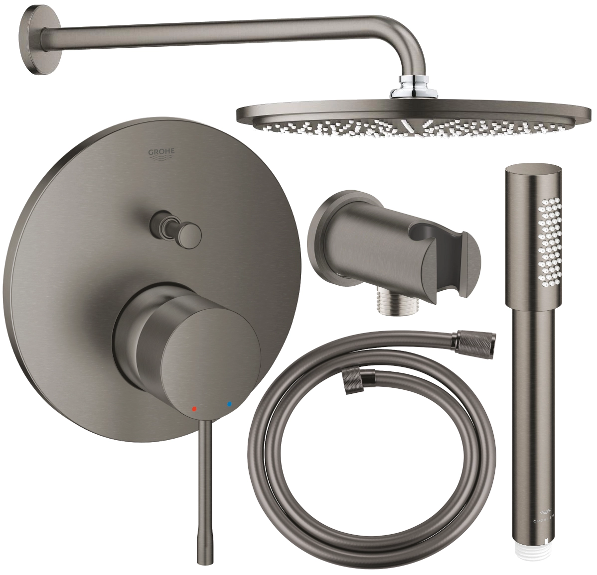 Grohe Essence zestaw prysznicowy podtynkowy PGC-14.2 brushed hard graphite PGC-14.2