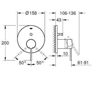 Grohe Essence zestaw prysznicowy podtynkowy PGC-2.2 chrom