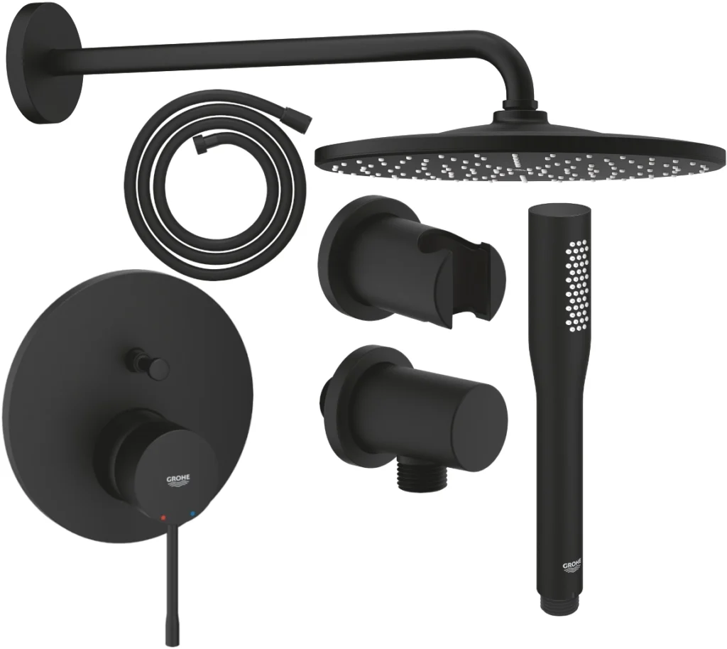 Grohe Essence zestaw prysznicowy 5w1 podtynkowy phantom black