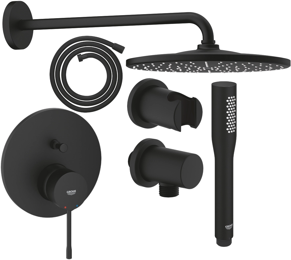 Grohe Essence zestaw prysznicowy 5w1 podtynkowy phantom black
