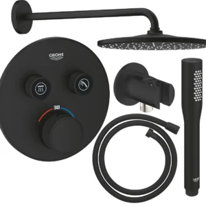 Grohe Grohtherm SmartControl termostatyczny zestaw prysznicowy podtynkowy PGC-18.1 phantom black